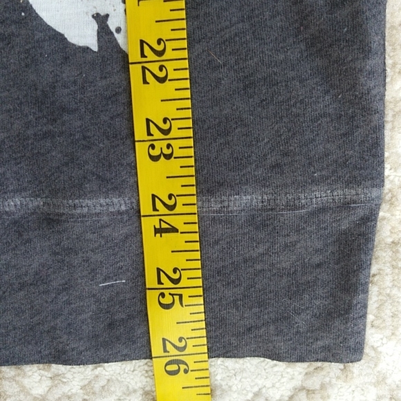 Seven 7 Heathered Glitter Open Sleeve Top S Gray - Picture 13 of 13